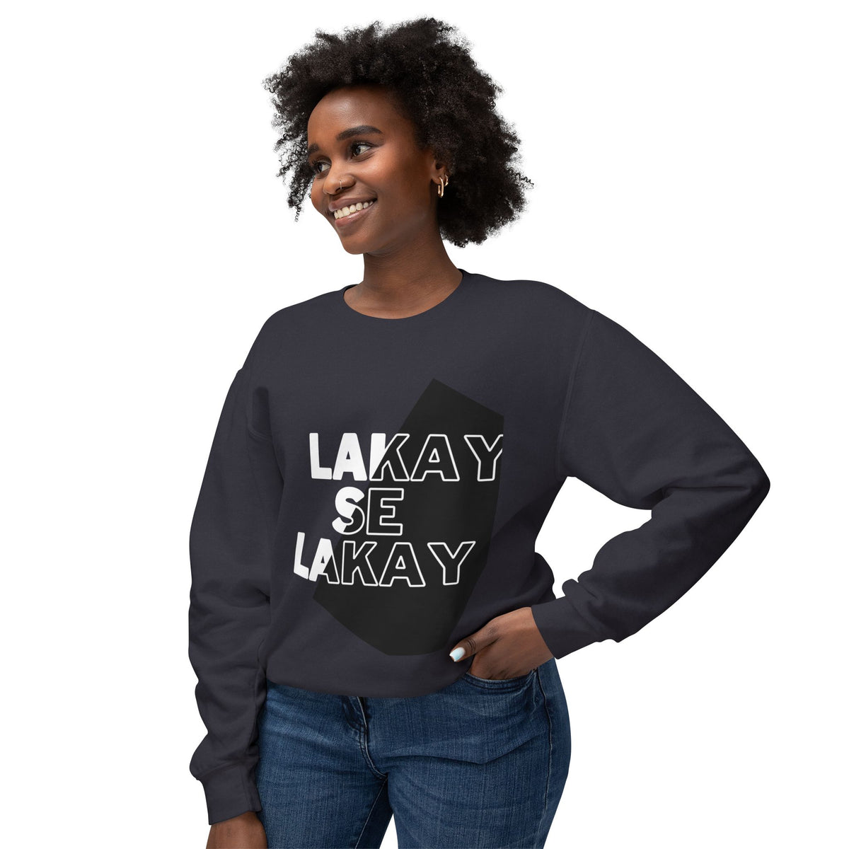 Lakay Se Lakay Crewneck Sweatshirt Haitian Heritage Statement Sweater Unisex Lightweight Crewneck Sweatshirt