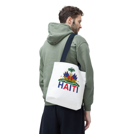Ayiti Crayon Emblem Educational Heritage Tote Bag Diaspora Kids Edition - CreoleSizzle