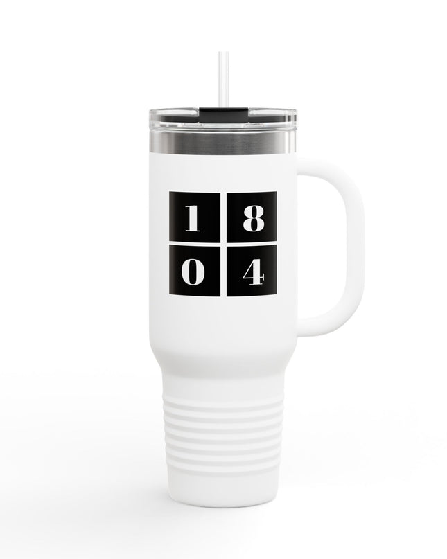 1804 Travel Mug – Haitian Independence Insulated Tumbler – Durable 1804 Haiti Pride Cup with Handle and Straw Insulated Travel Mug, 40oz - CreoleSizzle