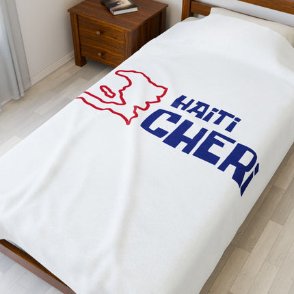 Haiti Chéri Premium Plush Blanket Nostalgic Haitian Pride Collection Gift for Haitian Culture Lovers - CreoleSizzle