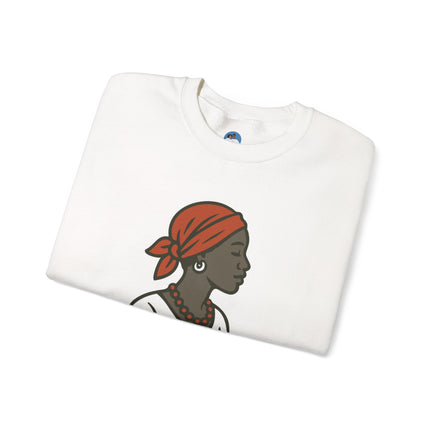 Mazè Haitian Women’s Strength Sweatshirt Cultural Empowerment Series Unisex Crewneck Sweatshirt