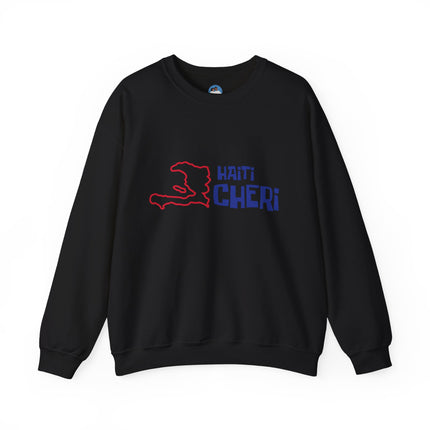 Haiti Chéri Tropical Island Nostalgia Sweatshirt Playful Heritage Design Unisex Cozy Crewneck Sweatshirt