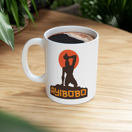 Ayibobo Maroon Warrior Call Premium Mug Haitian Ancestral Strength & Spiritual Heritage - CreoleSizzle