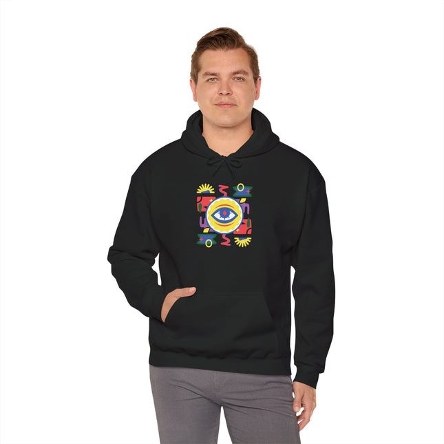 The Watchful Spirit Creole Eye Protection Hoodie Afro-Haitian Heritage Series Unisex Heavy Blend Sweatshirt