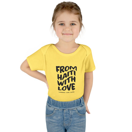 From Haiti With Love Infant Bodysuit Heritage Baby Apparel Premium Newborn Outfit Newborn Baby Clothing