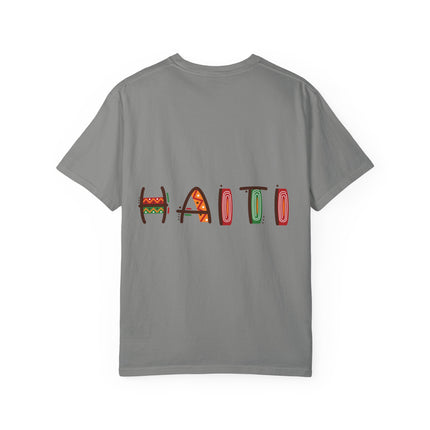 Lakou Vibrance Cultural Pride T-Shirt Haiti Heritage Collection  Unisex Garment-Dyed Tee Haitian Street Vibes Graphic on Back