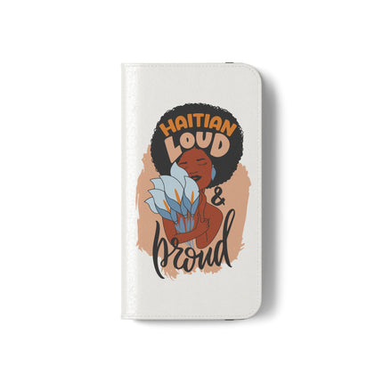 Haitian Loud and Proud Limited Heritage Edition Tee Flip Cases Stylish Phone Wallet Cultural Power Statement