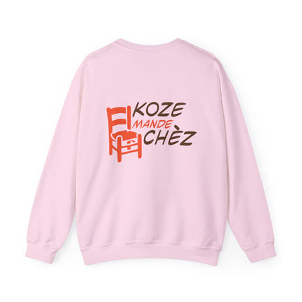 Kozi Madchèz Witty Haitian Saying Crewneck Sweatshirt Unisex Heavy Blend Cozy Home & Casual Wear
