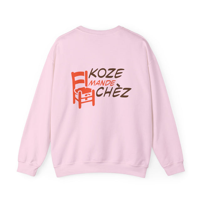 Kozi Madchèz Witty Haitian Saying Crewneck Sweatshirt Unisex Heavy Blend Cozy Home & Casual Wear