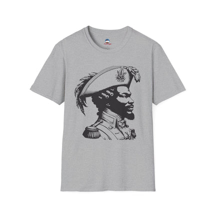 Haitian Revolutionary Thinker Tee Vintage Side-Profile Portrait Unisex Cultural Heritage T-Shirt