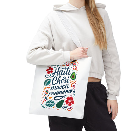 Haiti Chéri Mwen Renmenw Limited Edition Heritage Tote Love Letter to Haiti - CreoleSizzle