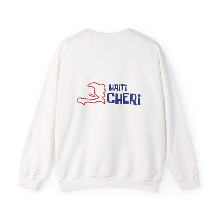 Haiti Chéri Playful Pride Crewneck Sweatshirt Unisex Heavy Blend Cultural Heritage & Cozy Fashion
