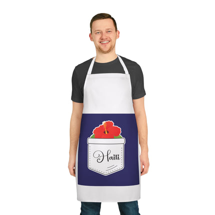 Haiti Hibiscus Pocket Premium Heritage Apron Limited Artist Edition