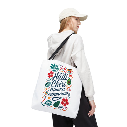 Haiti Chéri Mwen Renmenw Limited Edition Heritage Tote Love Letter to Haiti - CreoleSizzle