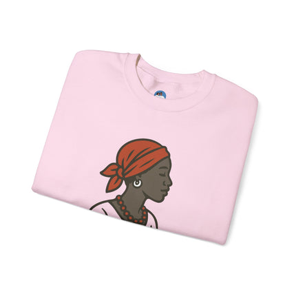 Mazè Haitian Women’s Strength Sweatshirt Cultural Empowerment Series Unisex Crewneck Sweatshirt