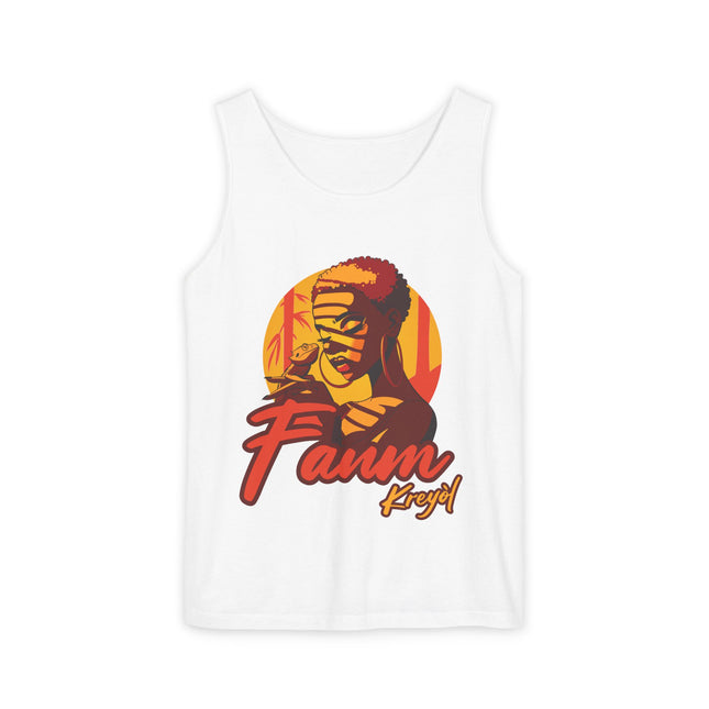Fanm Kreyòl Tank Top Haitian Inspired Unisex Graphic Shirt Afrocentric Summer Festival Wear Cultural Empowerment Top