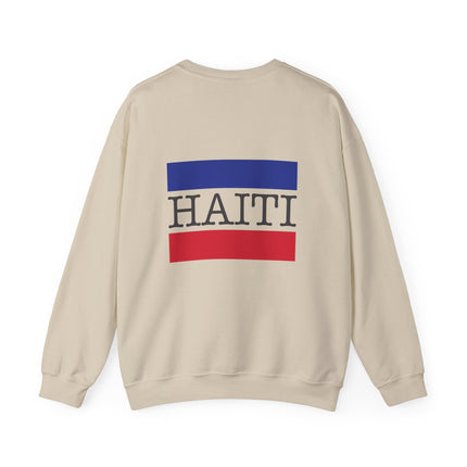 Haiti Pride Heritage Crewneck Sweatshirt Unisex Heavy Blend Pullover Cultural Badge of Identity & Everyday Comfort