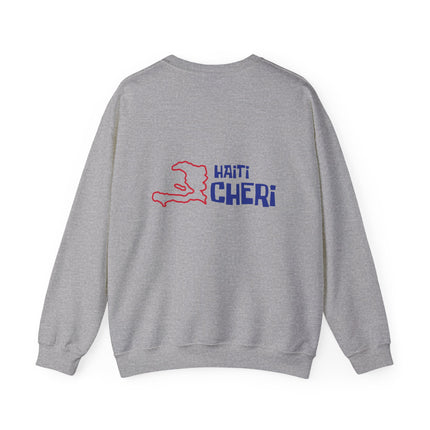 Haiti Chéri Playful Pride Crewneck Sweatshirt Unisex Heavy Blend Cultural Heritage & Cozy Fashion