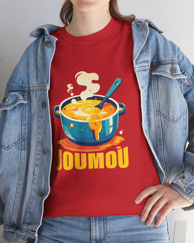Premium Joumou T-Shirt Celebrating Haitian Heritage and Freedom Unisex Heavy Cotton Tee - CreoleSizzle
