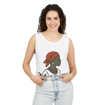 Mazè Haitian Woman Empowerment Tank Top Creole Pride Series Unisex Summer Festival Wear