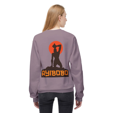 Ayibobo Legacy Spiritual Haitian Heritage Crewneck Sweatshirt Afro-Spiritual Series Unisex Midweight Fleece