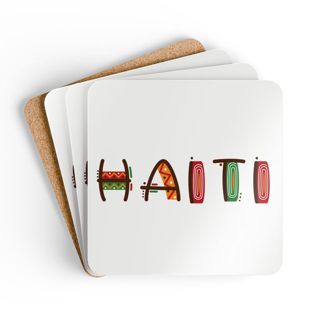 Rara Rhythm Coasters Artistic Haiti Font Coaster Set African Roots Heritage Art