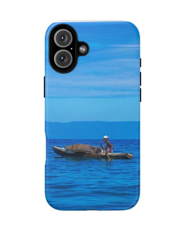Haitian Fisherman Phone Case – Coastal Art Design – Durable, Stylish Caribbean Inspired Case - CreoleSizzle