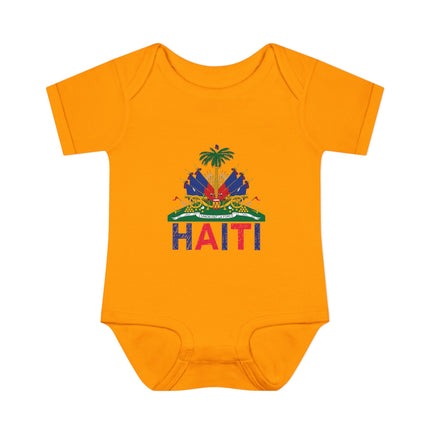Ayiti in Crayon Haitian Pride Infant Baby Bodysuit Cultural Heritage Baby Onesie Diaspora Babywear Cute Baby Clothes