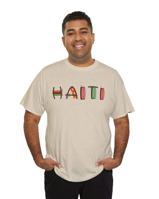 Haiti in Color Limited Heritage Drop Tee Artistic Creole Typography