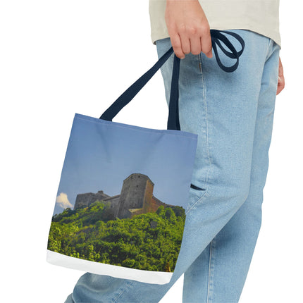 Haitian Citadelle Laferrière Tote Bag – Historical Haiti Travel Bag – Durable All-Over Print Shopping Bag - CreoleSizzle