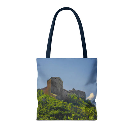 Haitian Citadelle Laferrière Tote Bag – Historical Haiti Travel Bag – Durable All-Over Print Shopping Bag - CreoleSizzle