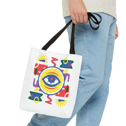 Vodou Eye Haitian Spiritual Art Tote Afro-Haitian Mysticism Design - CreoleSizzle