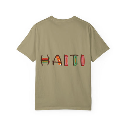 Lakou Vibrance Cultural Pride T-Shirt Haiti Heritage Collection  Unisex Garment-Dyed Tee Haitian Street Vibes Graphic on Back