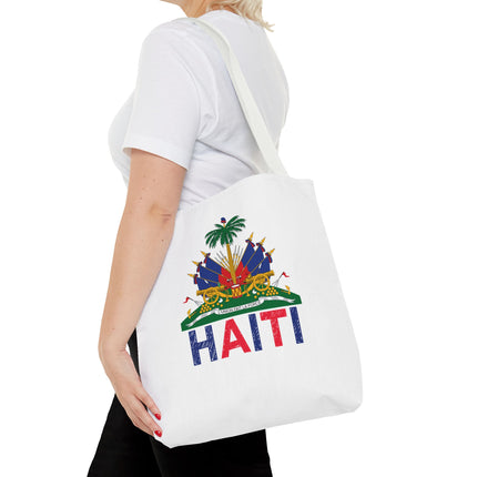 Ayiti Crayon Emblem Educational Heritage Tote Bag Diaspora Kids Edition - CreoleSizzle