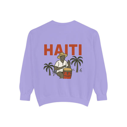 Roots of Haiti Cultural Heritage Sweatshirt Unisex Garment-Dyed Crewneck  Haitian Pride Apparel