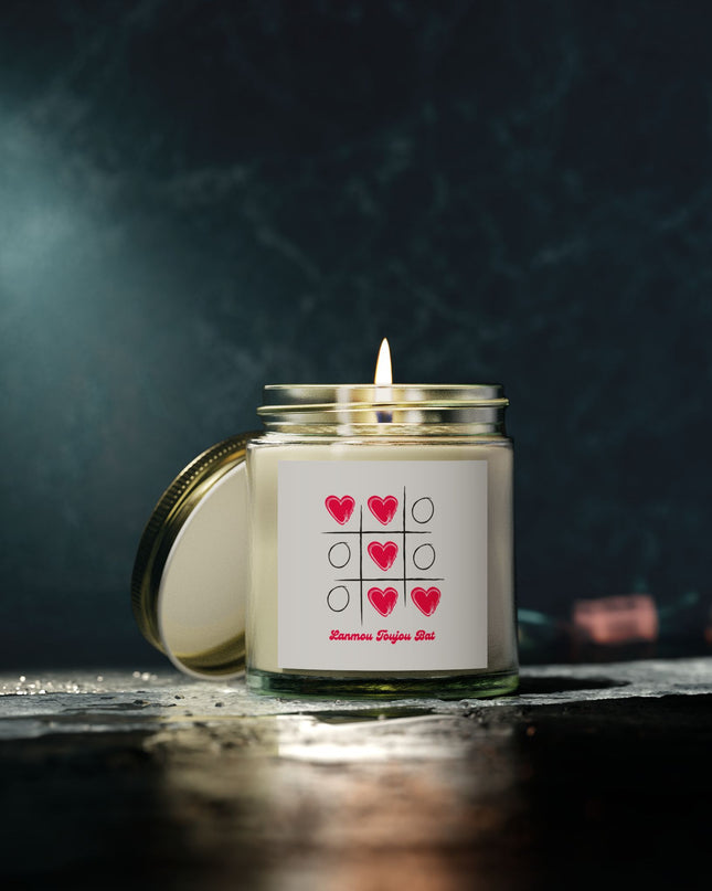 Love Candle Lanmou Toujou Bat Haitian-Inspired Romantic Gift Scented Candles, Coconut Apricot Wax (4oz, 9oz) - CreoleSizzle