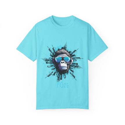Poze Graphic T-Shirt Relaxed Fit Comfort Colors Tee Cool Haitian Monkey Design Shirt Unisex Garment-Dyed T-shirt - CreoleSizzle