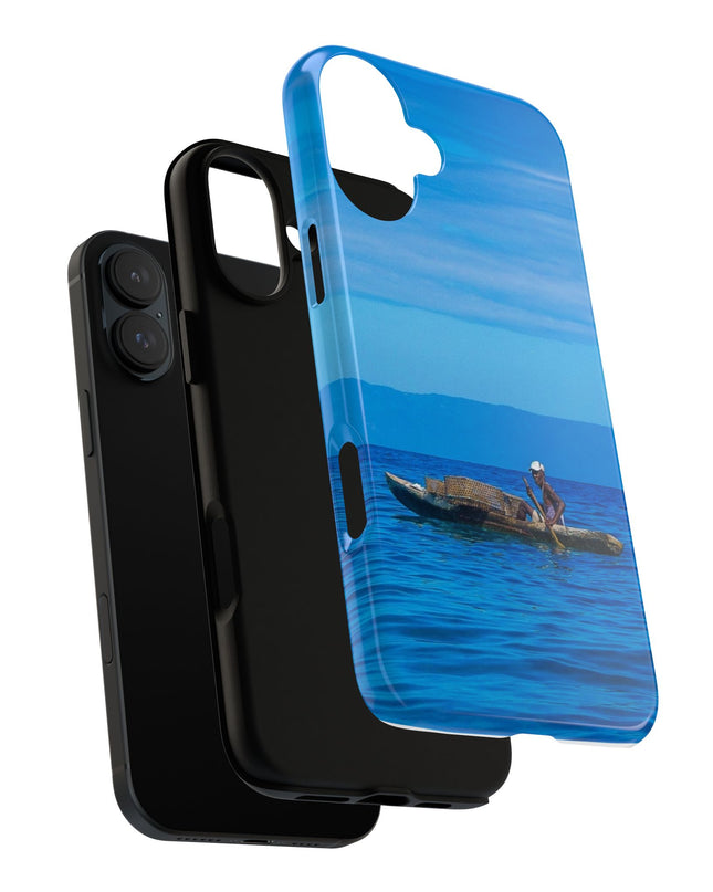 Haitian Fisherman Phone Case – Coastal Art Design – Durable, Stylish Caribbean Inspired Case - CreoleSizzle