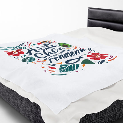 Haiti Chéri Mwen Renmenw Premium Plush Blanket Haitian Love and Cultural Pride - CreoleSizzle