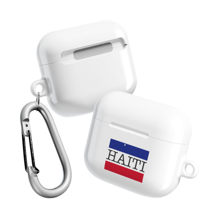 Haitian Flag and Name Minimalist National Pride AirPods Case Everyday Heritage Edition