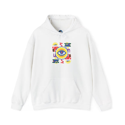 The Watchful Spirit Creole Eye Protection Hoodie Afro-Haitian Heritage Series Unisex Heavy Blend Sweatshirt