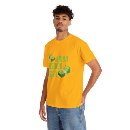 Mwen Bezwen Lajan Hustler’s Humor Unisex Heavy Cotton Tee Haitian Grind Culture Money Lover Graphic Shirt