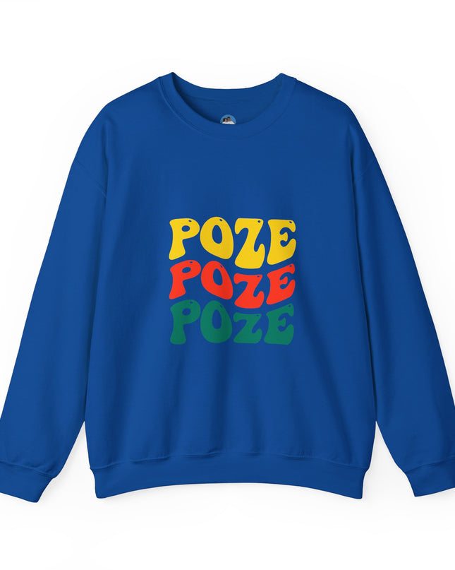 Relaxed Fit Poze Poze Poze Sweatshirt Embrace the Chill with Haitian Cultural Flair - CreoleSizzle