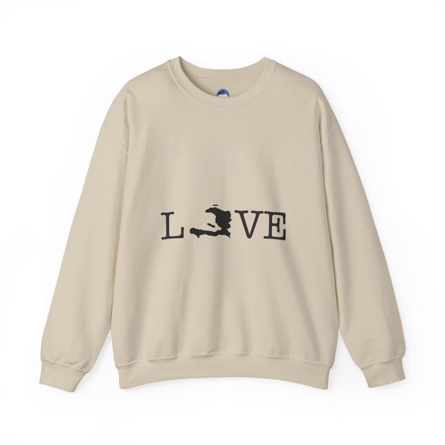 LOVE Haitian Island Edition Sweatshirt Minimalist Heritage Series Love Crewneck Sweatshirt