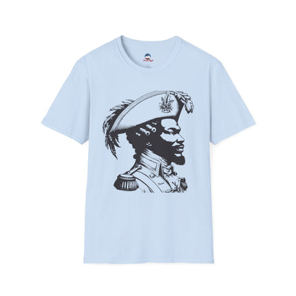 Haitian Revolutionary Thinker Tee Vintage Side-Profile Portrait Unisex Cultural Heritage T-Shirt