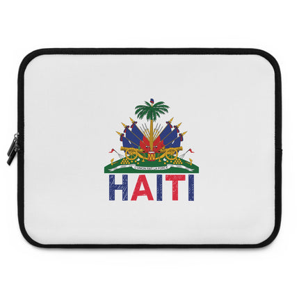 Haiti in Color Crayon Flag Heritage Laptop Sleeve Limited Culture Edition - CreoleSizzle