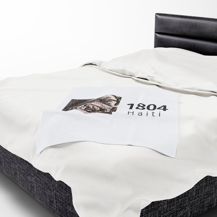 1804 Reflection Blanket Haiti Cultural Heritage Throw in Monochrome - CreoleSizzle
