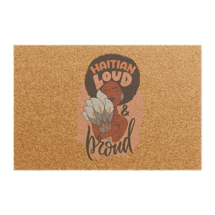 Haitian Loud and Proud Limited Heritage Doormat Cultural Statement Entryway