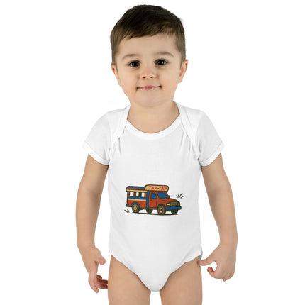 Ride of Culture Haitian Tap-Tap Baby Bodysuit Infant Caribbean Series Premium Unisex Onesie Unique Baby Wear