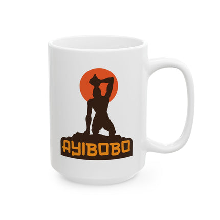 Ayibobo Maroon Warrior Call Premium Mug Haitian Ancestral Strength & Spiritual Heritage - CreoleSizzle